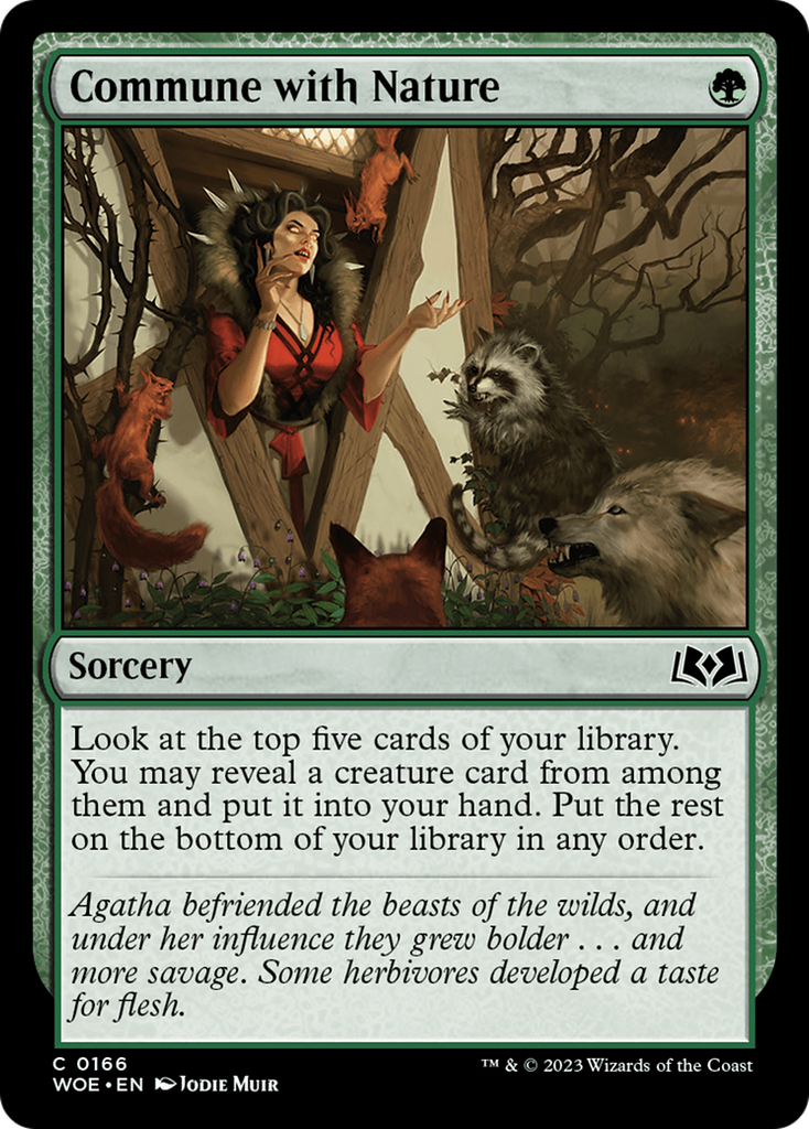 Magic: The Gathering - Commune with Nature Foil - Wilds of Eldraine