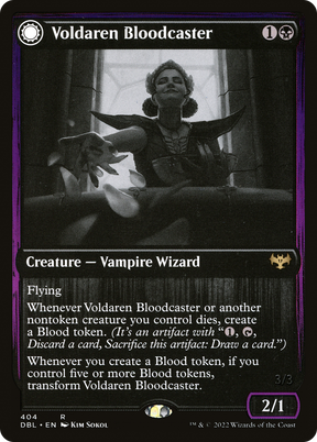 Magic: The Gathering - Voldaren Bloodcaster // Bloodbat Summoner Foil - Innistrad: Double Feature