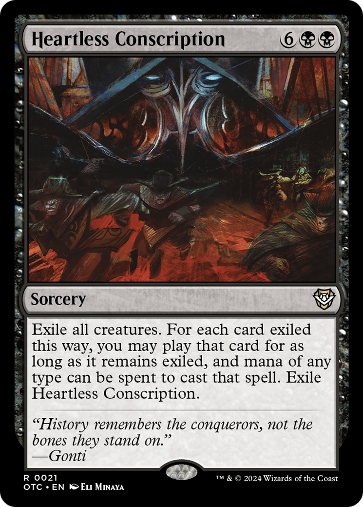 Magic: The Gathering - Heartless Conscription - Outlaws of Thunder Junction Commander
