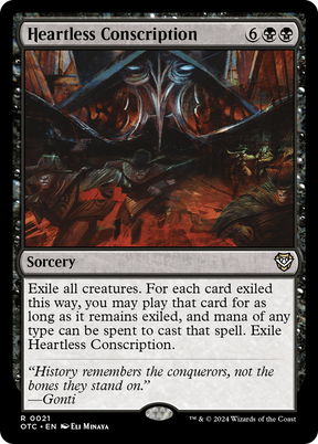 Magic: The Gathering - Heartless Conscription - Outlaws of Thunder Junction Commander