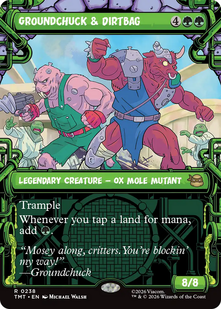 Magic: The Gathering - Groundchuck & Dirtbag Foil - Teenage Mutant Ninja Turtles