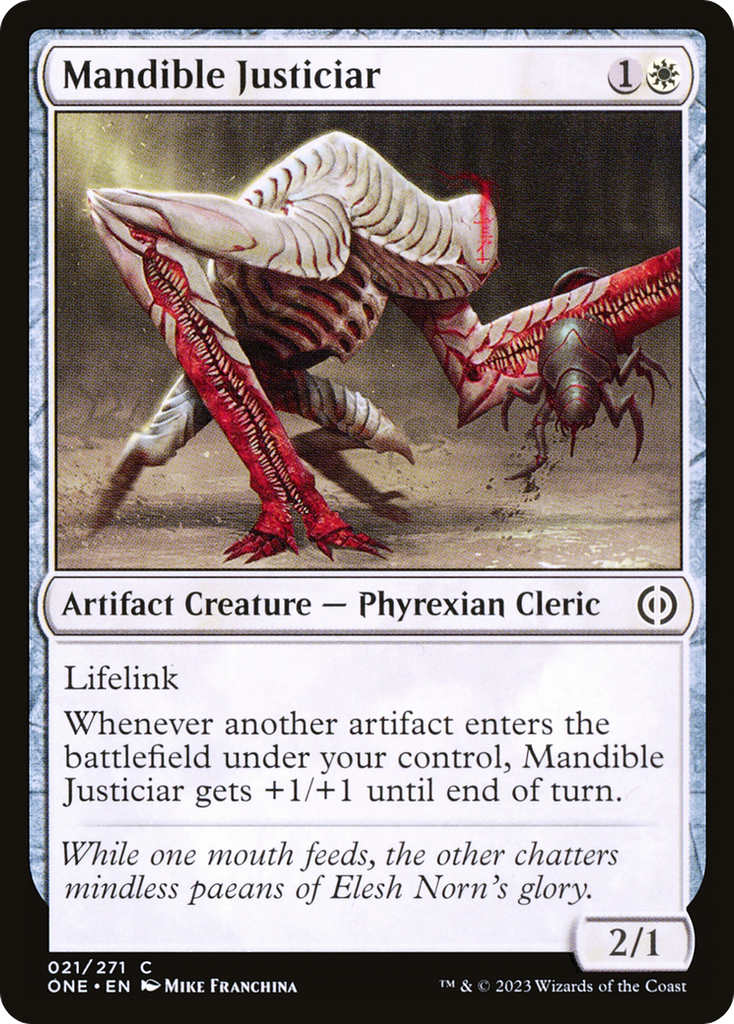 Magic: The Gathering - Mandible Justiciar Foil - Phyrexia: All Will Be One