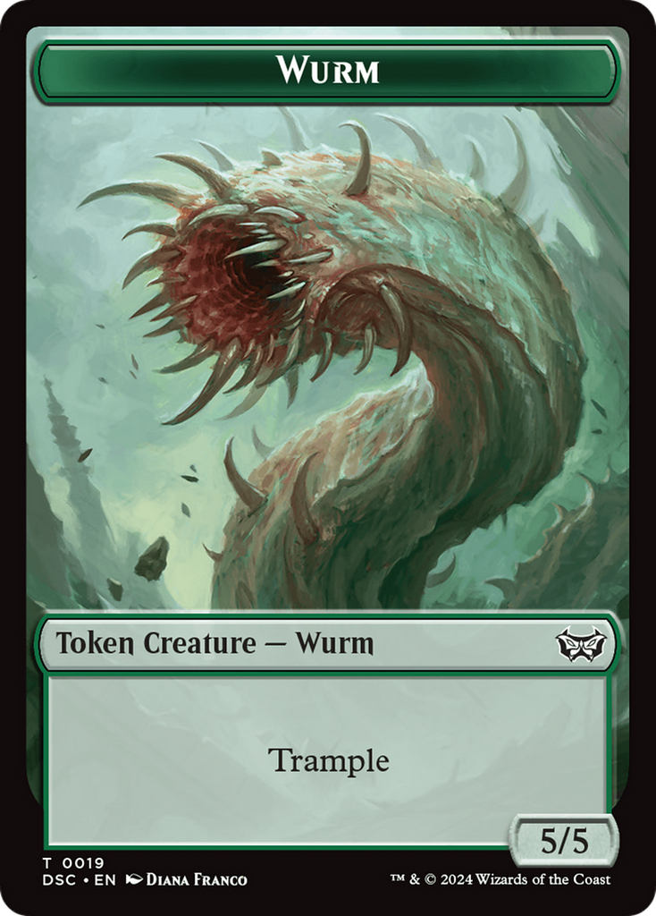 Magic: The Gathering - Wurm Token - Duskmourn Commander Tokens