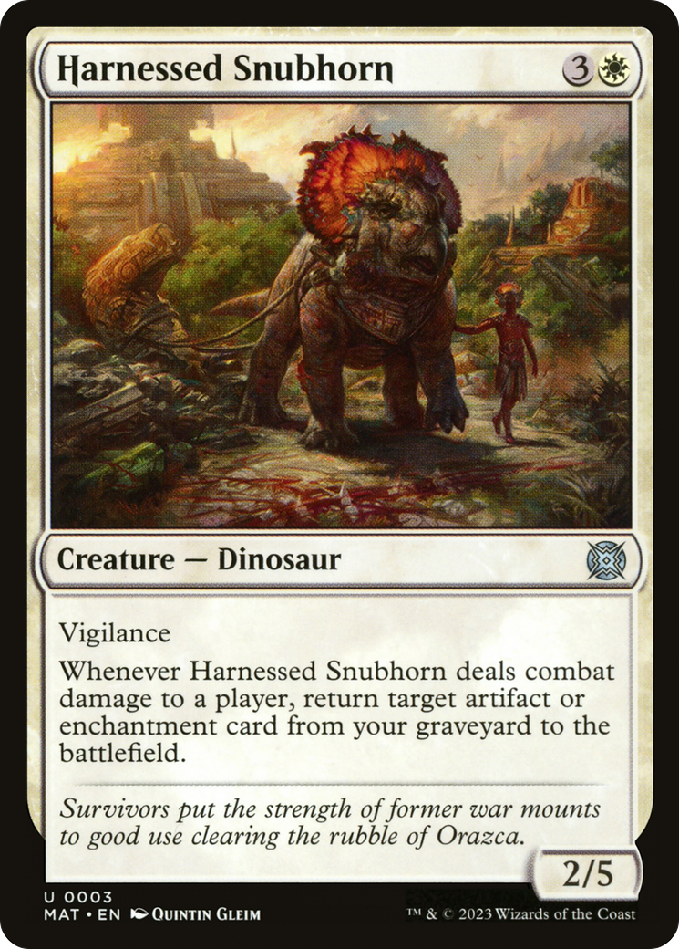 Magic: The Gathering - Harnessed Snubhorn Foil - March of the Machine: The Aftermath