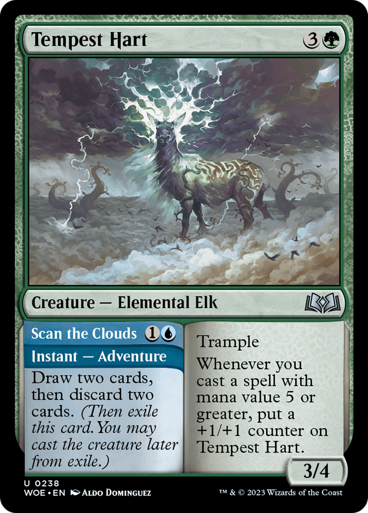 Magic: The Gathering - Tempest Hart // Scan the Clouds Foil - Wilds of Eldraine