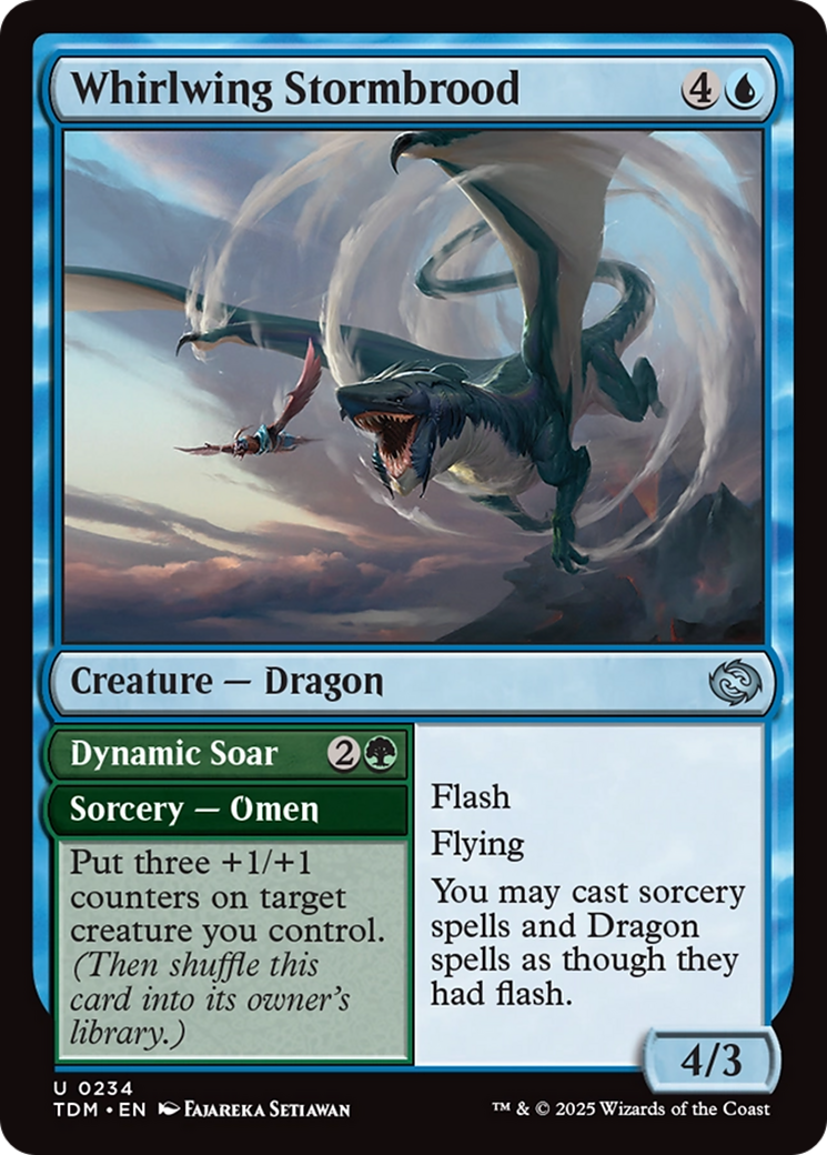 Magic: The Gathering - Whirlwing Stormbrood // Dynamic Soar Foil - Tarkir: Dragonstorm