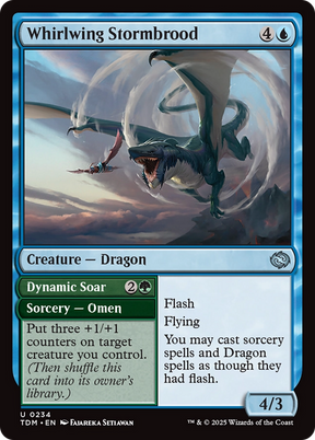Magic: The Gathering - Whirlwing Stormbrood // Dynamic Soar Foil - Tarkir: Dragonstorm