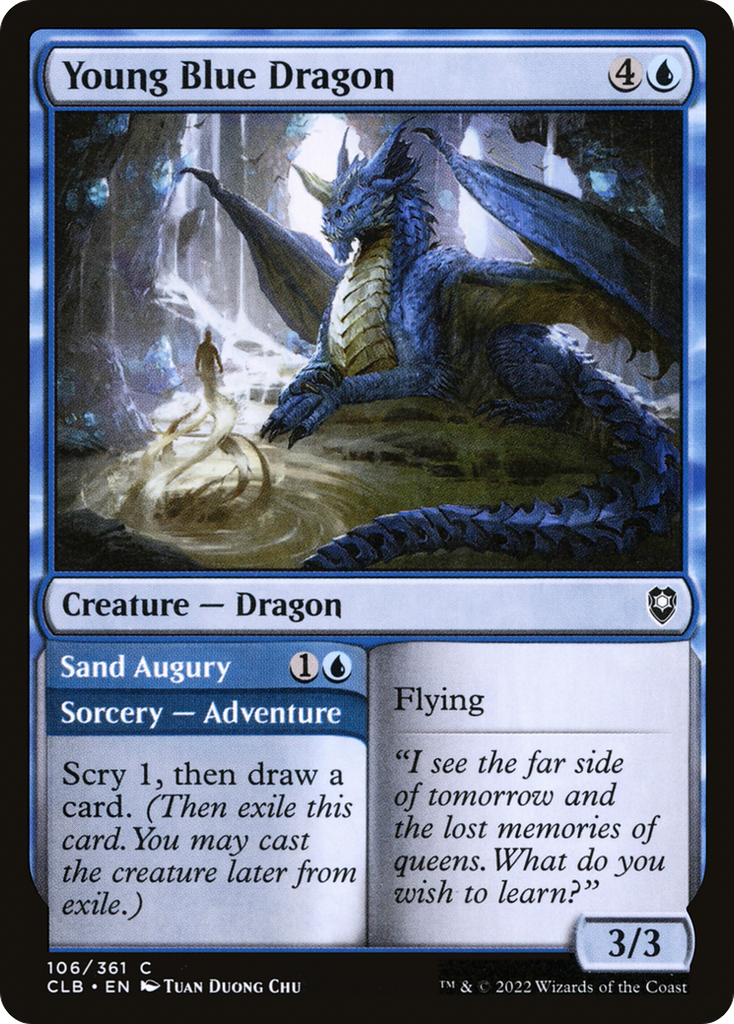 Magic: The Gathering - Young Blue Dragon // Sand Augury - Commander Legends: Battle for Baldur's Gate