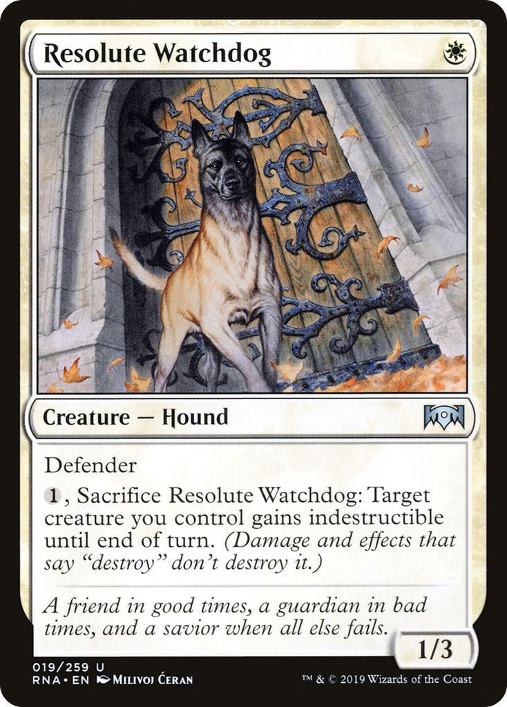 Magic: The Gathering - Resolute Watchdog Foil - Ravnica Allegiance