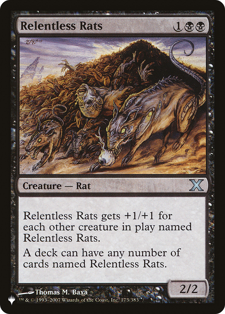 Magic: The Gathering - Relentless Rats - The List
