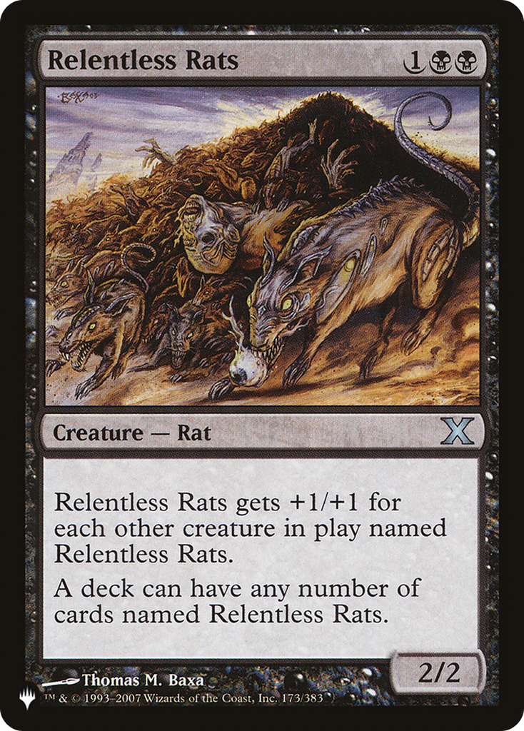 Magic: The Gathering - Relentless Rats - The List