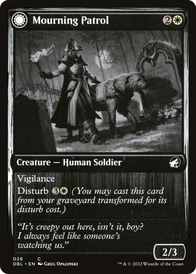 Magic: The Gathering - Mourning Patrol // Morning Apparition Foil - Innistrad: Double Feature