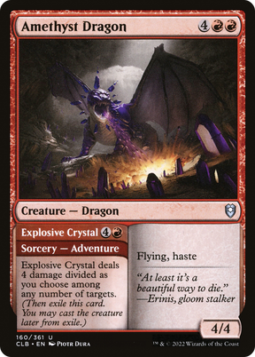 Magic: The Gathering - Amethyst Dragon // Explosive Crystal - Commander Legends: Battle for Baldur's Gate
