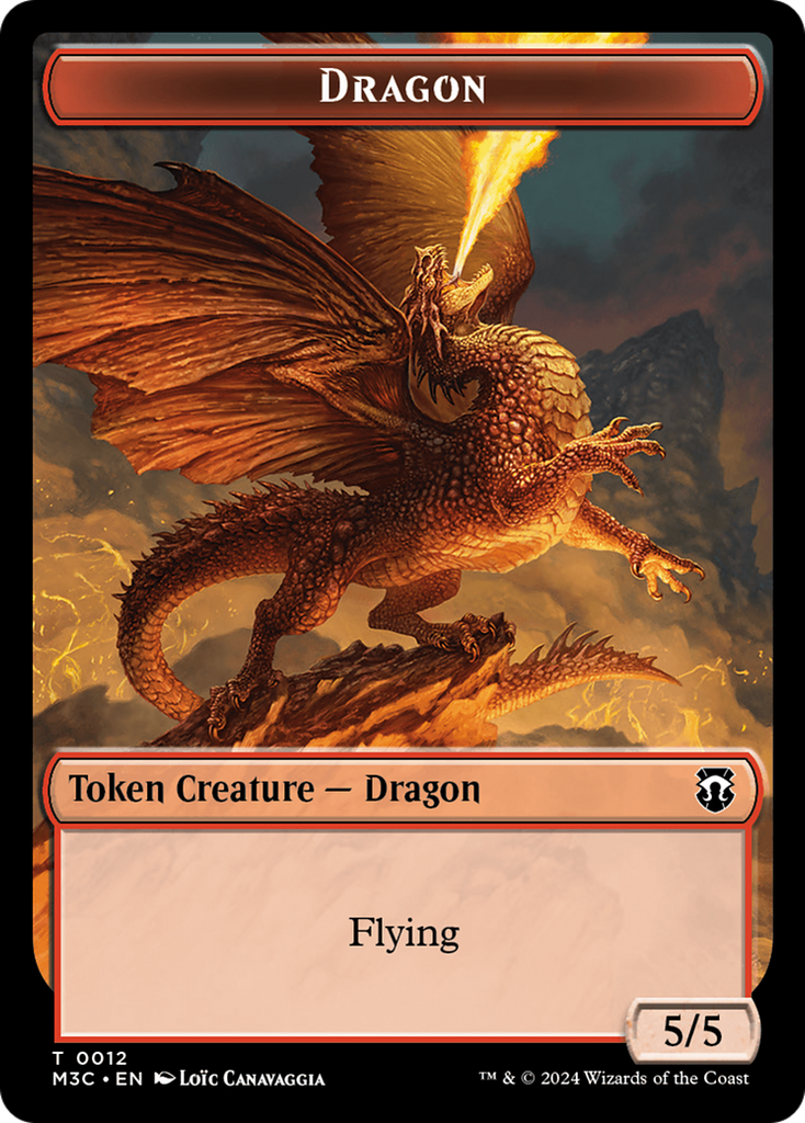 Magic: The Gathering - Dragon Token - Modern Horizons 3 Commander Tokens