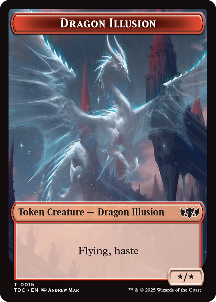 Magic: The Gathering - Dragon Illusion Token - Tarkir: Dragonstorm Commander Tokens