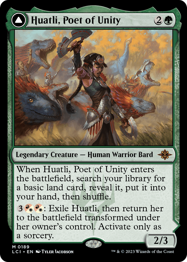 Magic: The Gathering - Huatli, Poet of Unity // Roar of the Fifth People Foil - The Lost Caverns of Ixalan