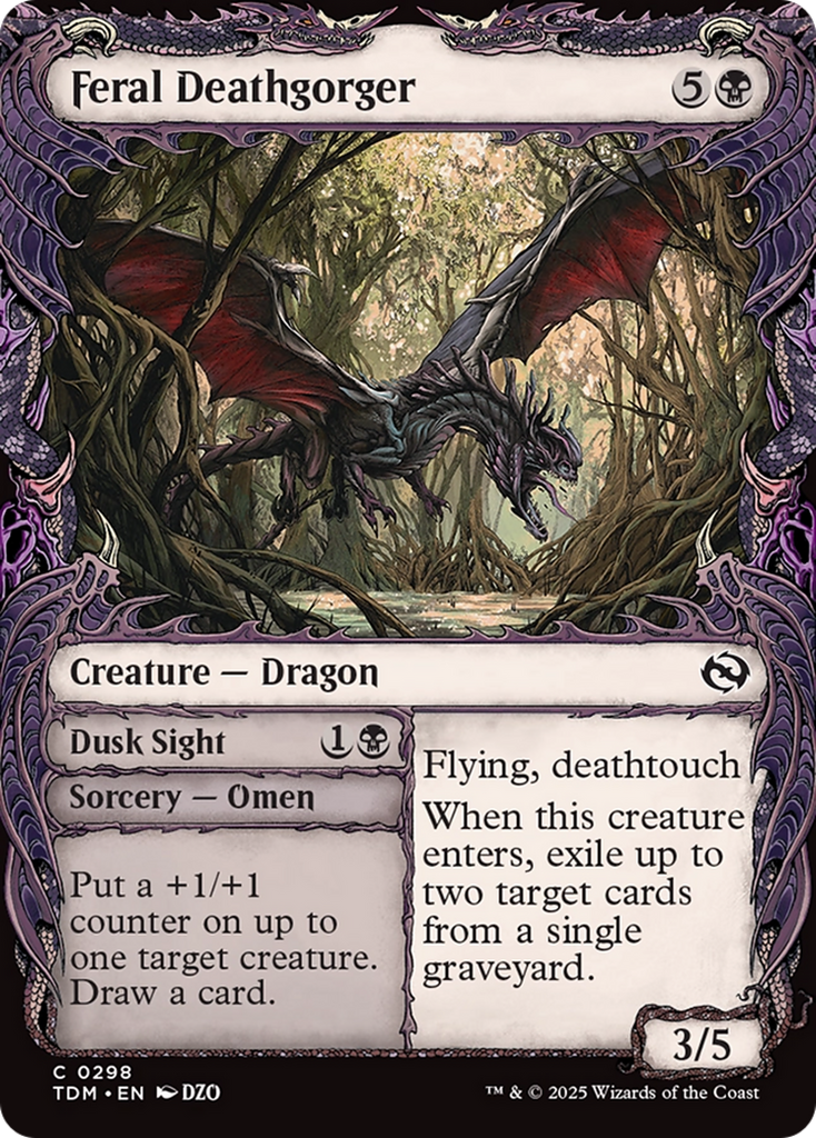 Magic: The Gathering - Feral Deathgorger // Dusk Sight Foil - Tarkir: Dragonstorm