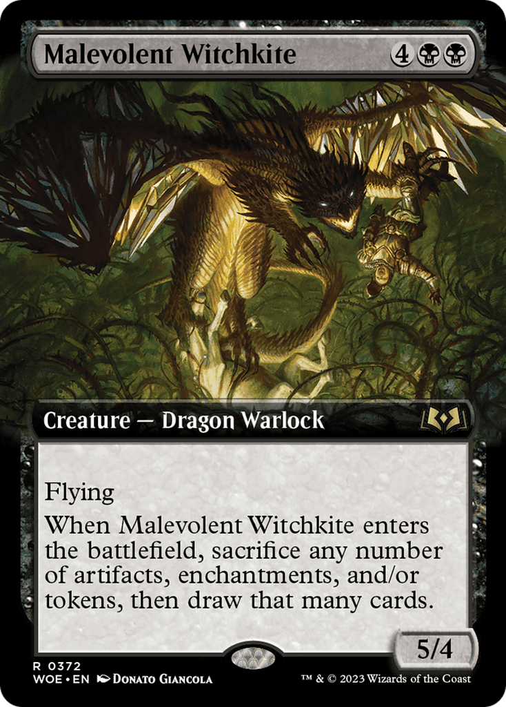 Magic: The Gathering - Malevolent Witchkite Foil - Wilds of Eldraine