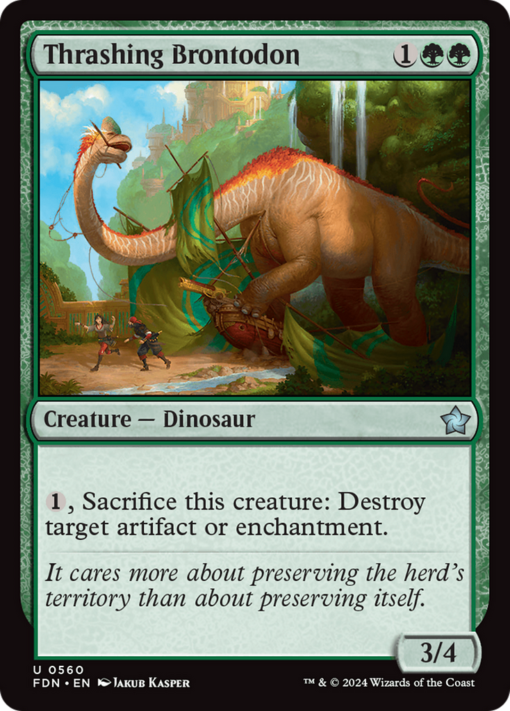 Magic: The Gathering - Thrashing Brontodon - Foundations