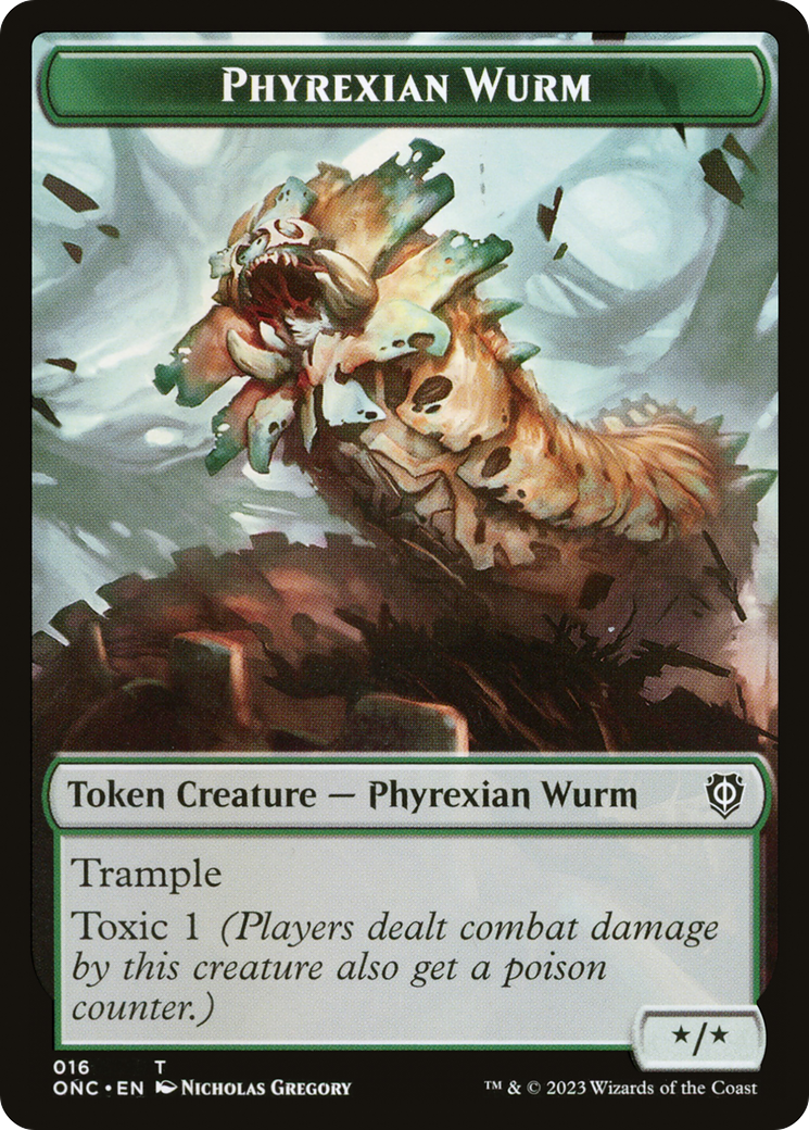 Magic: The Gathering - Phyrexian Wurm Token - Phyrexia: All Will Be One Commander Tokens