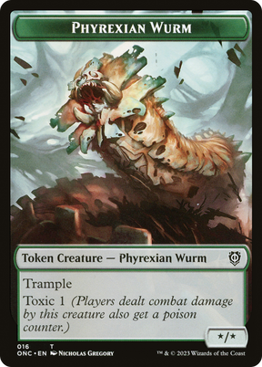 Magic: The Gathering - Phyrexian Wurm Token - Phyrexia: All Will Be One Commander Tokens