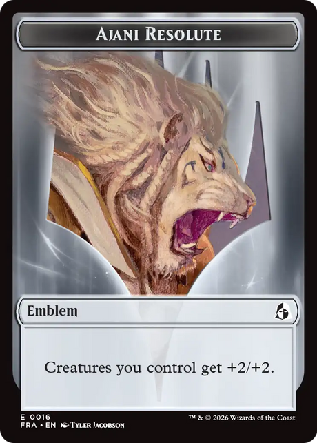 Magic: The Gathering - Ajani Resolute Emblem - Reality Fracture Tokens