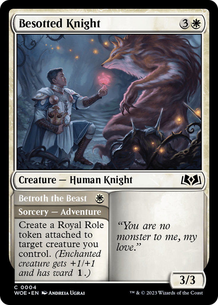 Magic: The Gathering - Besotted Knight // Betroth the Beast - Wilds of Eldraine