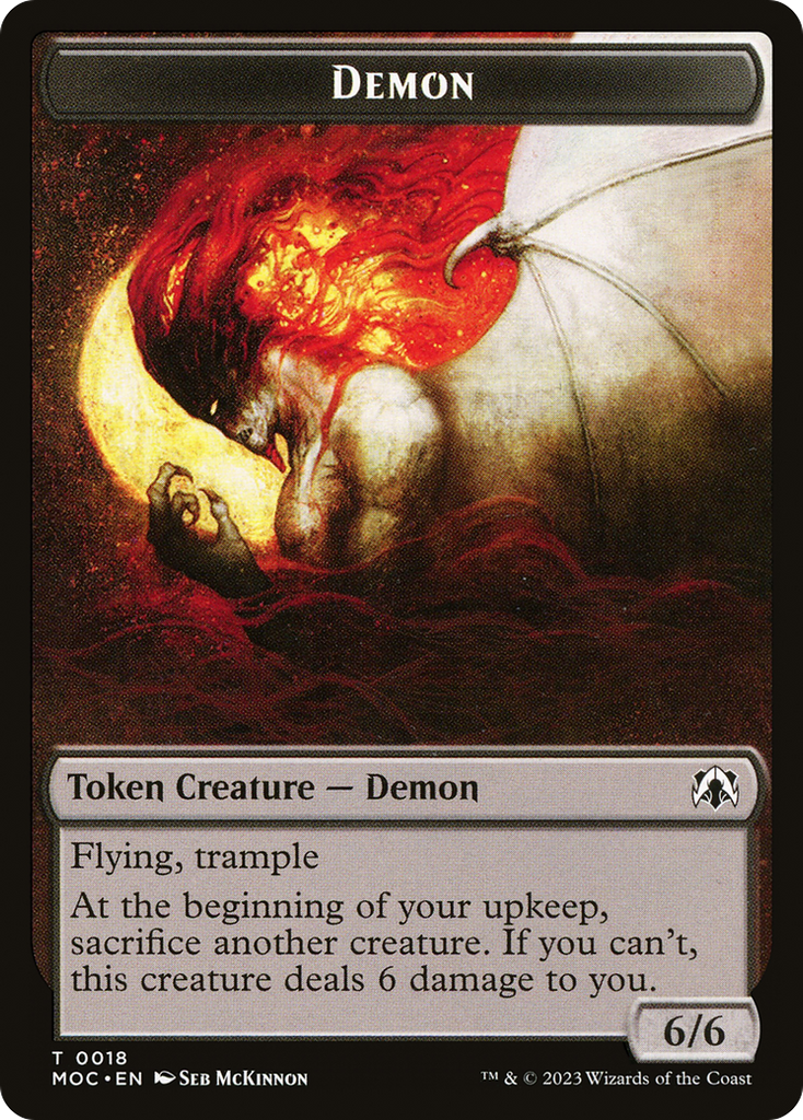 Magic: The Gathering - Demon Token - March of the Machine Commander Tokens