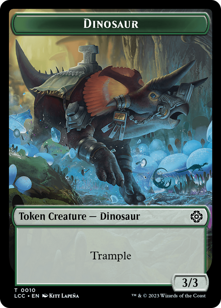 Magic: The Gathering - Dinosaur Token - The Lost Caverns of Ixalan Commander Tokens