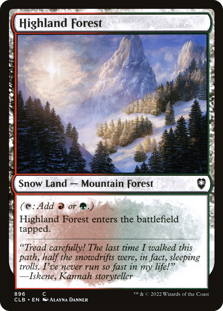 Magic: The Gathering - Highland Forest - Commander Legends: Battle for Baldur's Gate