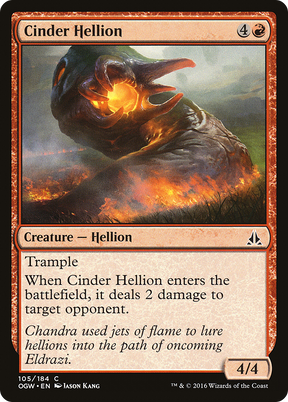 Magic: The Gathering - Cinder Hellion Foil - Oath of the Gatewatch
