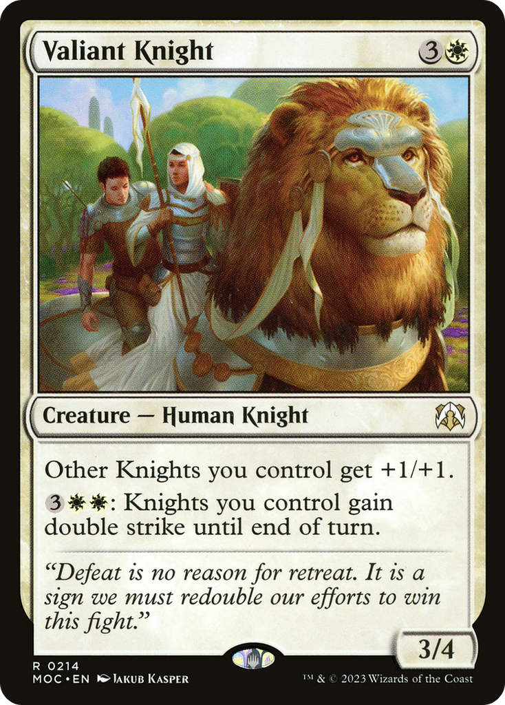 Magic: The Gathering - Valiant Knight - March of the Machine Commander