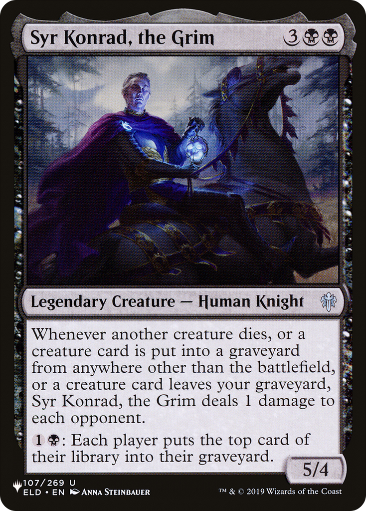 Magic: The Gathering - Syr Konrad, the Grim - The List