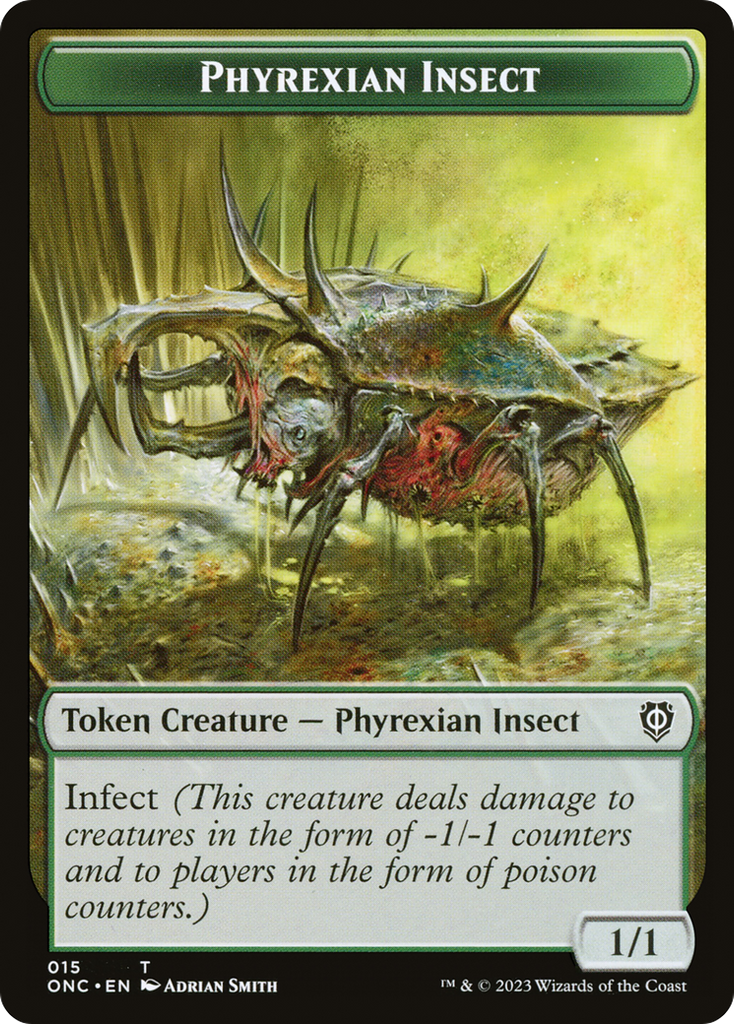 Magic: The Gathering - Phyrexian Insect Token - Phyrexia: All Will Be One Commander Tokens