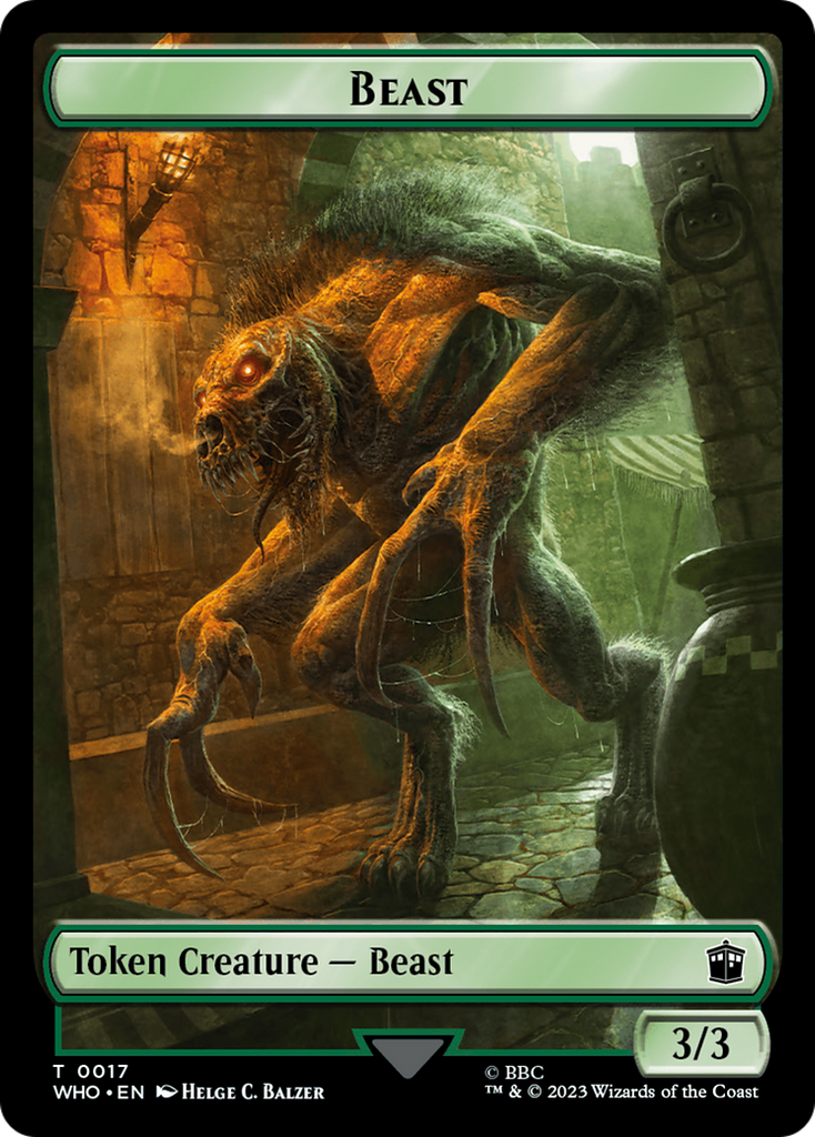 Magic: The Gathering - Beast Token - Doctor Who Tokens