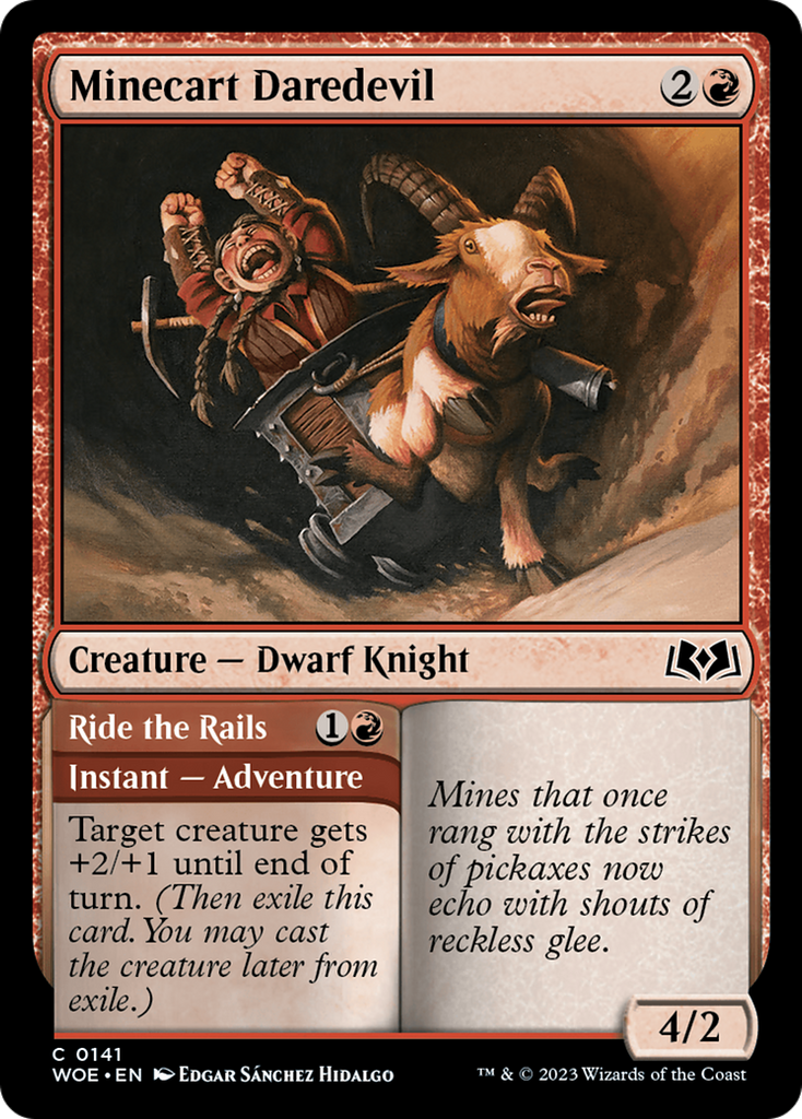 Magic: The Gathering - Minecart Daredevil // Ride the Rails - Wilds of Eldraine