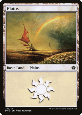 Magic the Gathering - Plains #263 Foil - Dominaria United