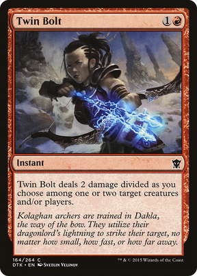 Magic: The Gathering - Twin Bolt Foil - Dragons of Tarkir
