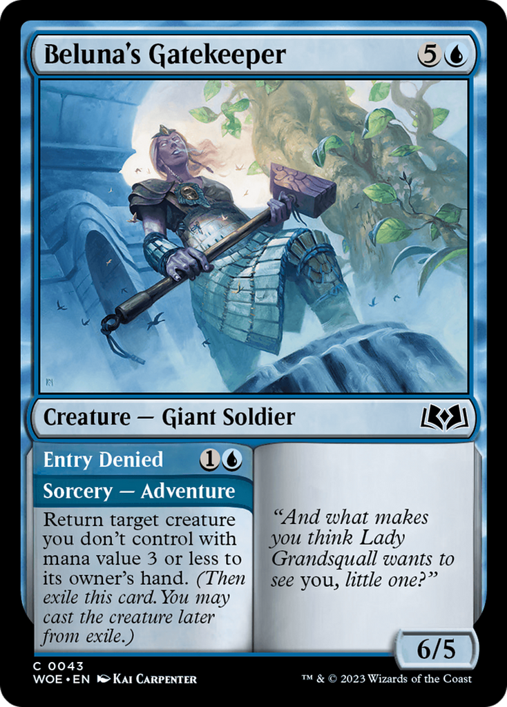 Magic: The Gathering - Beluna's Gatekeeper // Entry Denied - Wilds of Eldraine