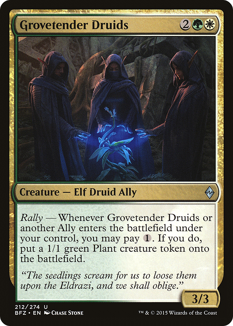 Magic: The Gathering - Grovetender Druids Foil - Battle for Zendikar