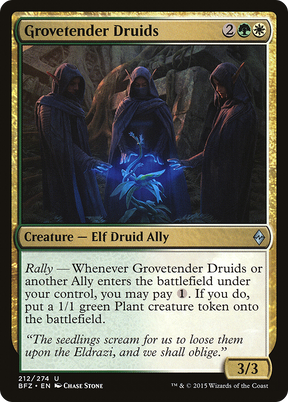 Magic: The Gathering - Grovetender Druids Foil - Battle for Zendikar