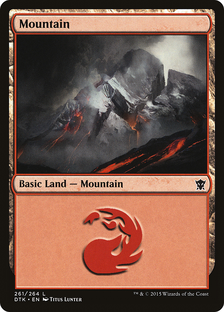 Magic: The Gathering - Mountain #261 Foil - Dragons of Tarkir