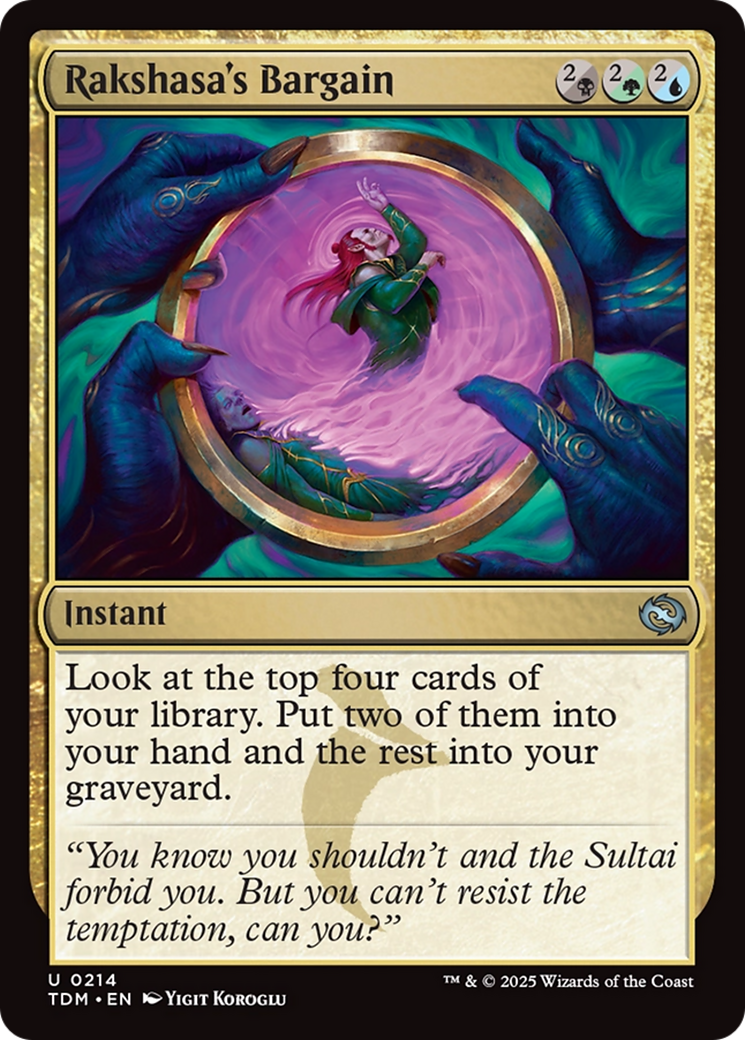 Magic: The Gathering - Rakshasa's Bargain Foil - Tarkir: Dragonstorm