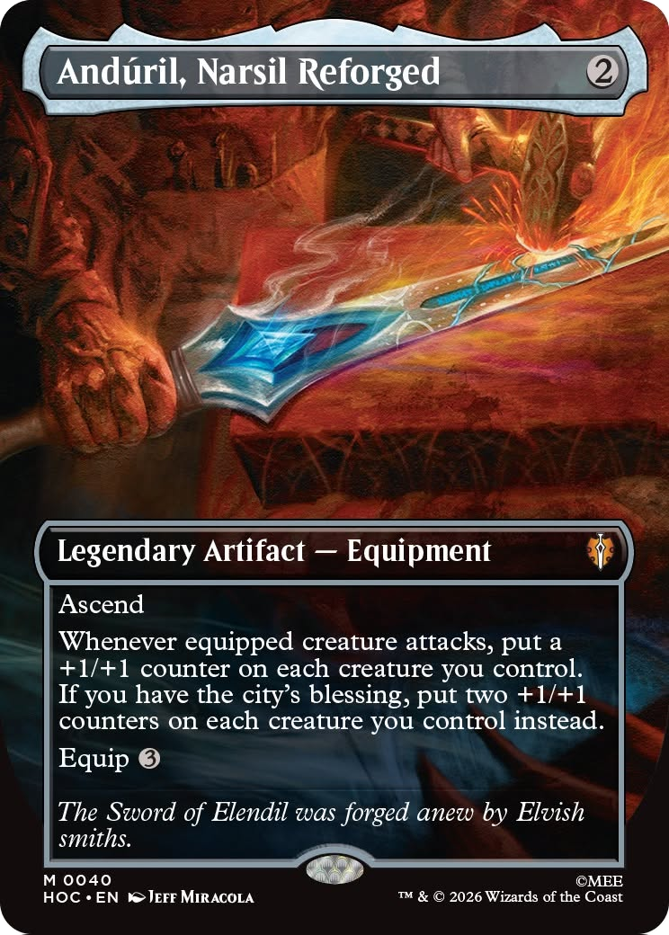 Magic: The Gathering - Andúril, Narsil Reforged Foil - The Hobbit Eternal
