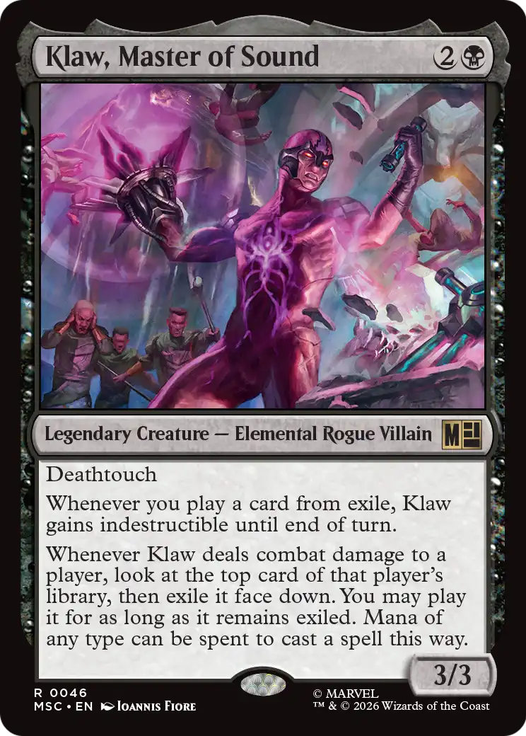 Magic: The Gathering - Klaw, Master of Sound - Marvel Super Heroes Commander