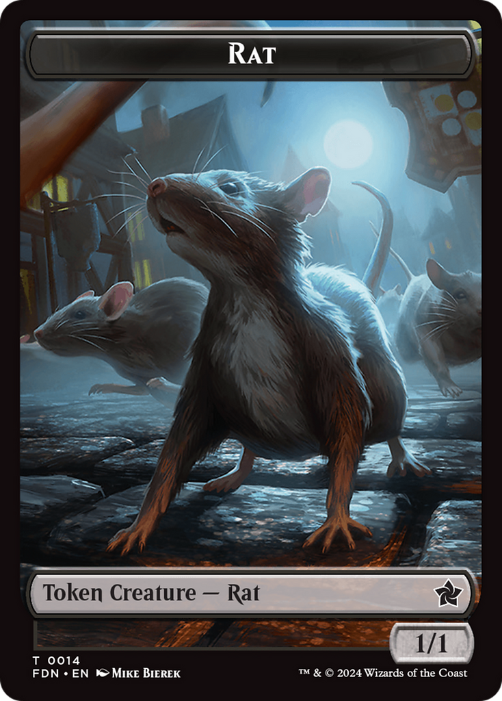 Magic: The Gathering - Rat Token - Foundations Tokens