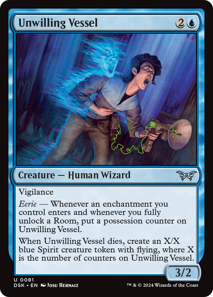 Magic: The Gathering - Unwilling Vessel Foil - Duskmourn: House of Horror