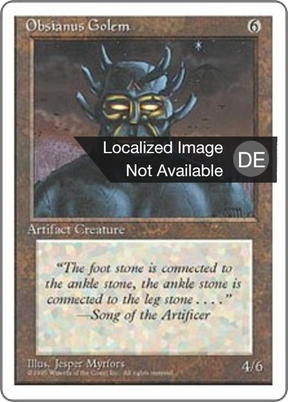 Magic: The Gathering - Obsidian-Golem - Fourth Edition