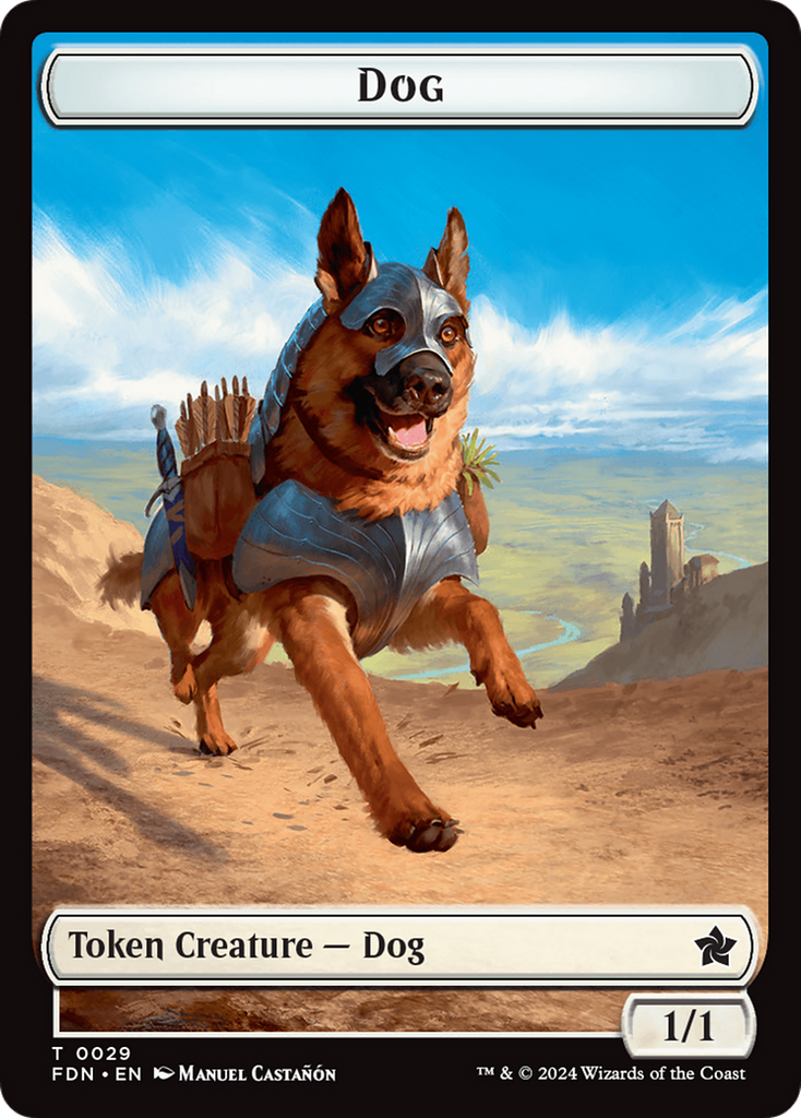 Magic: The Gathering - Dog Token - Foundations Tokens