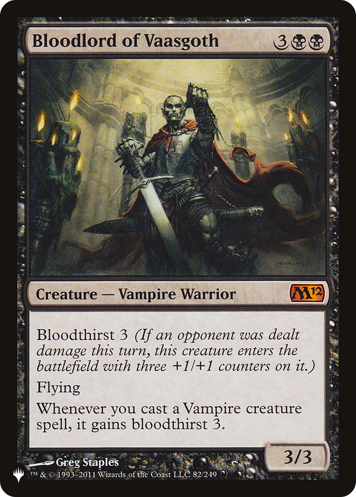 Magic: The Gathering - Bloodlord of Vaasgoth - The List